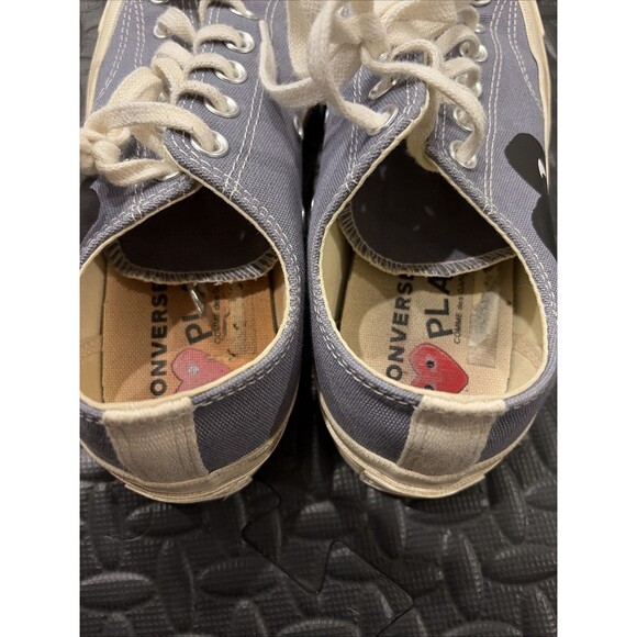 Rare Grey Comme des Garcons Converse Low Chuck Taylor Men Sz 6/Women Sz 8 - Picture 5 of 6